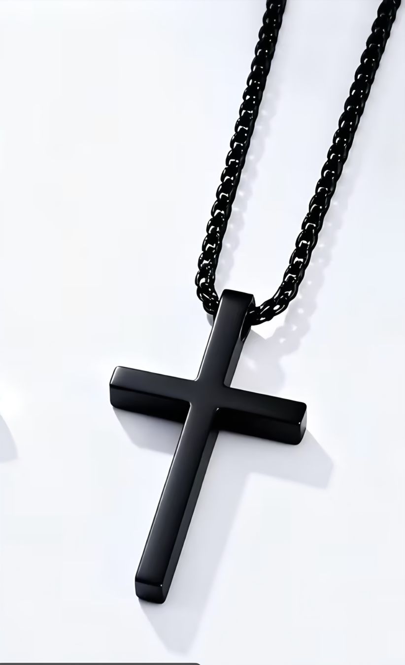 Catenine: Collier croix noire, NEUVE – Nuovo e nell'imballaggio originale da Puidoux venduto da mic_c2fh
