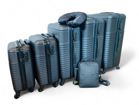 7 teiliges Reisegepäck Koffer SET wayBAG in Schwarz NEU