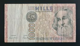 1000 Lire Mille Lira 1982 Banknote Italia Italien Moneta
