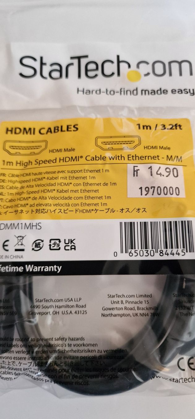 Cavi: HDMI Kabel 1m High Speed schwarz – Nuovo e nell'imballaggio originale da Ziefen venduto da Ringwraith