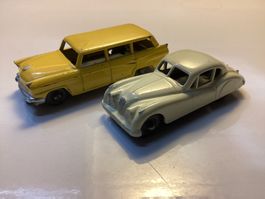 2 x Matchbox Autos"JAGUAR XK 140/FORD STATION WAGON 50er TOP