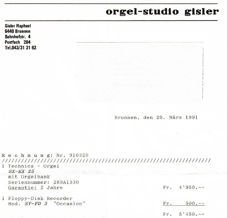 Strumenti musicali: Technics - Orgel SX-EX 25 mit Orgelbank – Usato da Einsiedeln venduto da patty01 3