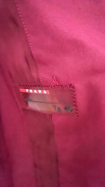 PRADA Windbreaker Trenchcoat Jacke Rot Gr. 40 M 3