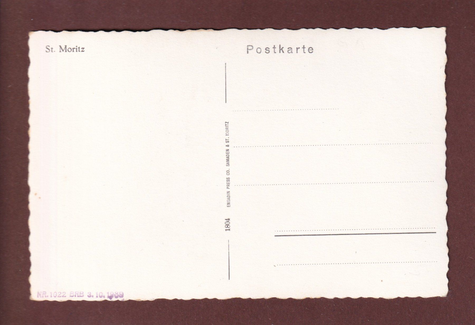 Cartoline postali: ST. MORITZ - Teilansicht – Usato da Pully venduto da nicecards 1