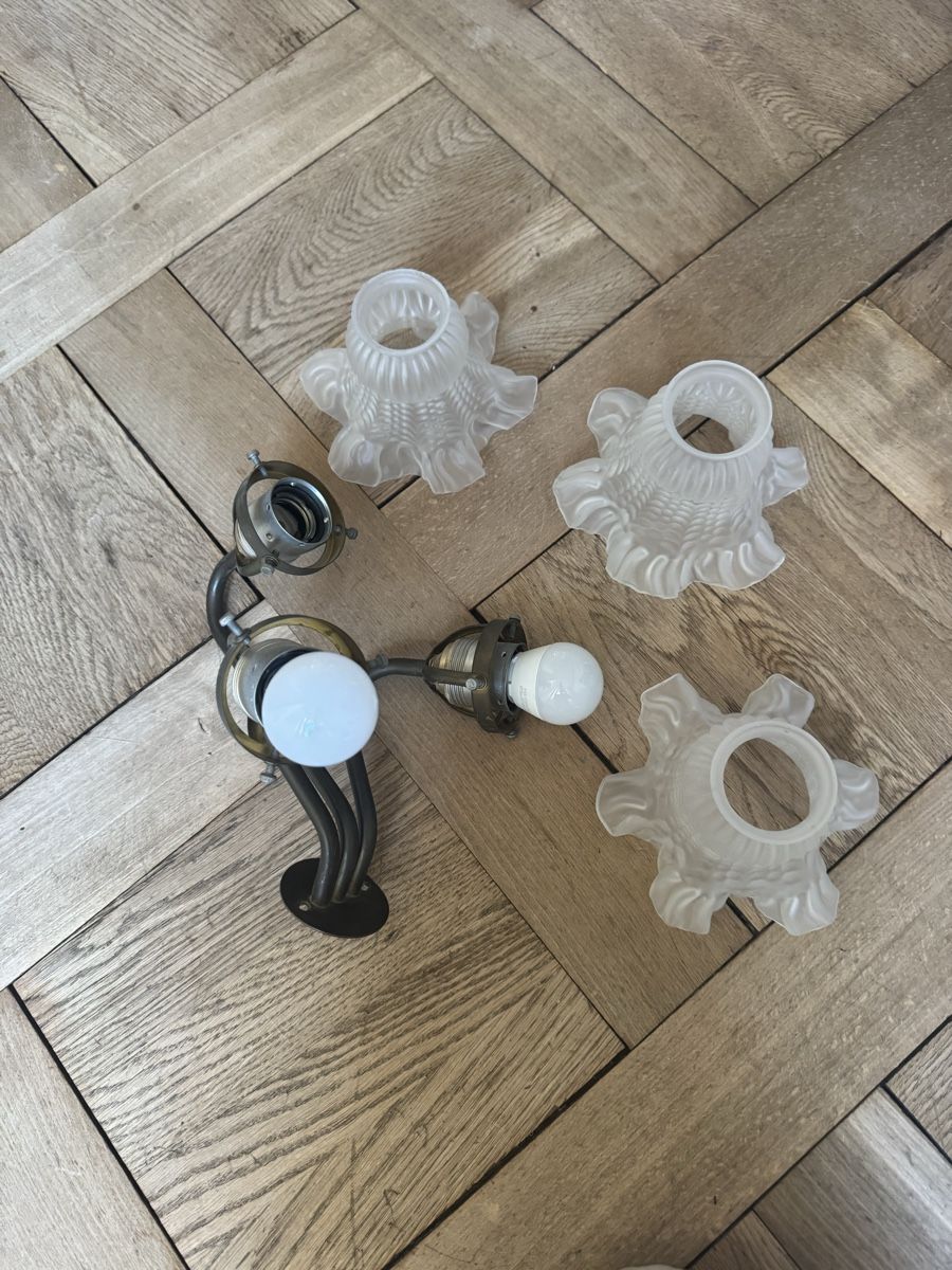 Lampen: Wandlampe Messing mit 3 Schirmen – Gebraucht aus Nidau von leo_h2vb 3