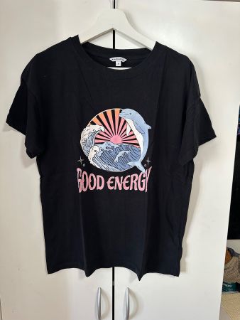 T-Shirt schwarz Grösse M mit Print guter Zustand