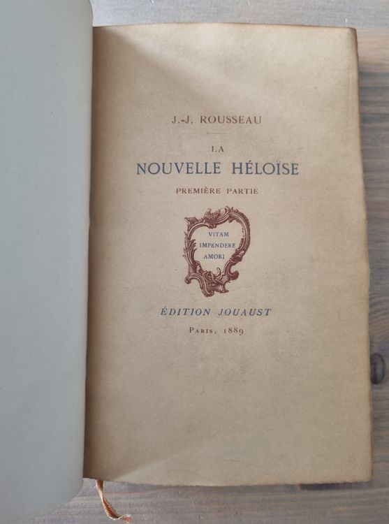 Livre Rousseau, la nouvelle Eloïse, numéroté, 1889 (Gebraucht) in Grand ...