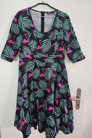 Rockabilly Kleid mit Flamingos 50s