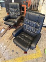 2 Fauteuils Pivotants Noirs Cuir Synthétique Confortables 