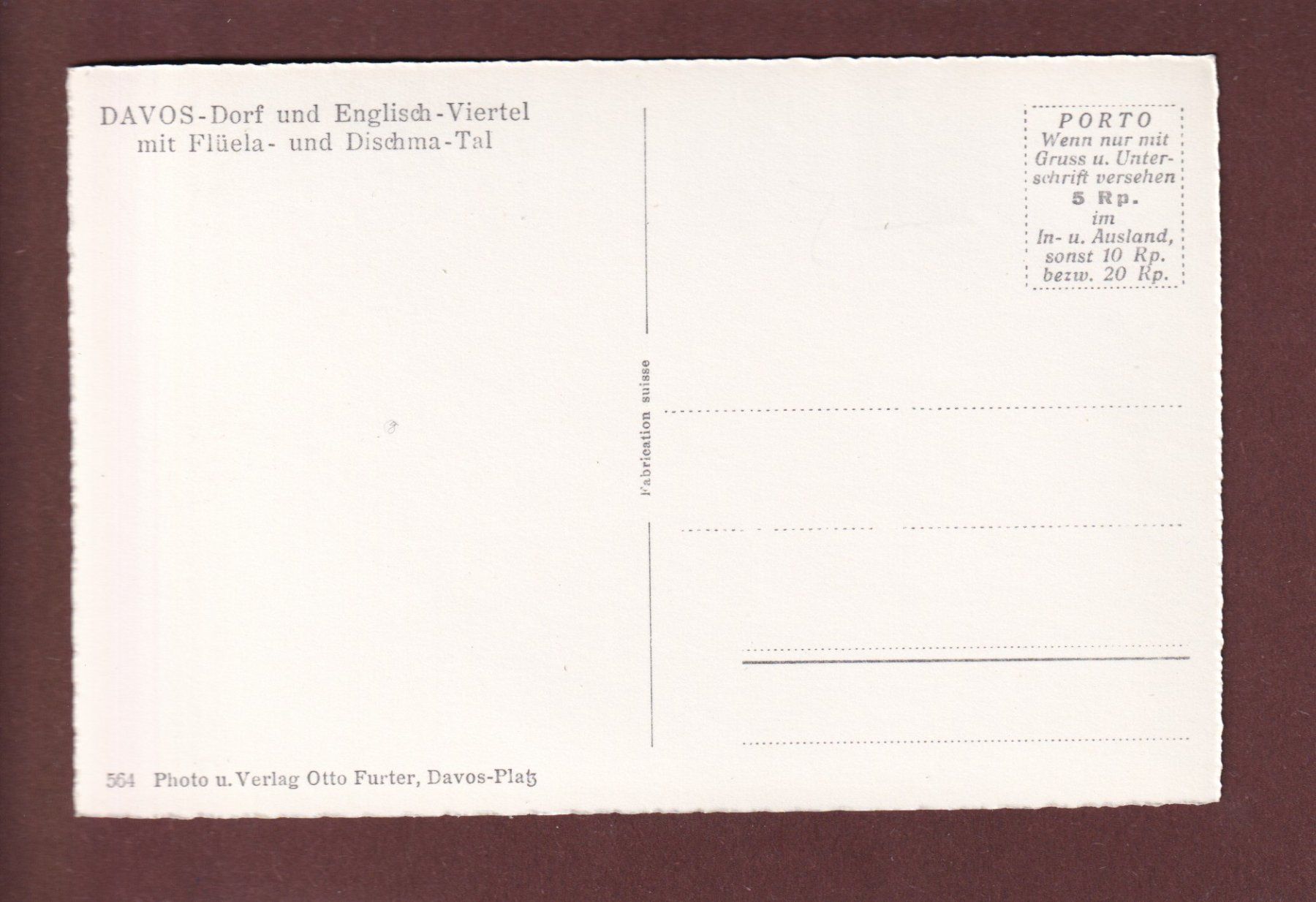 Cartoline postali: DAVOS-DORF - Englisch-Viertel – Usato da Pully venduto da nicecards 1