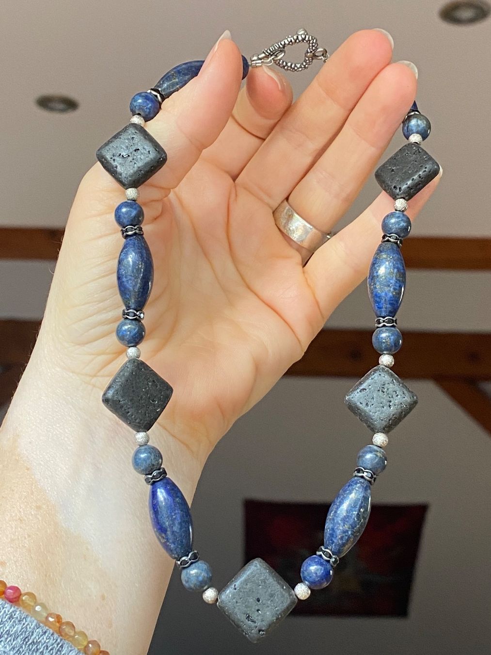 Catenine: Lapislazuli, Lava Stein Kette NEU – Nuovo e nell'imballaggio originale da Basel venduto da Chili007 5