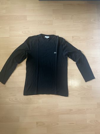 Lacoste Langarmshirt, schwarz, Grösse M