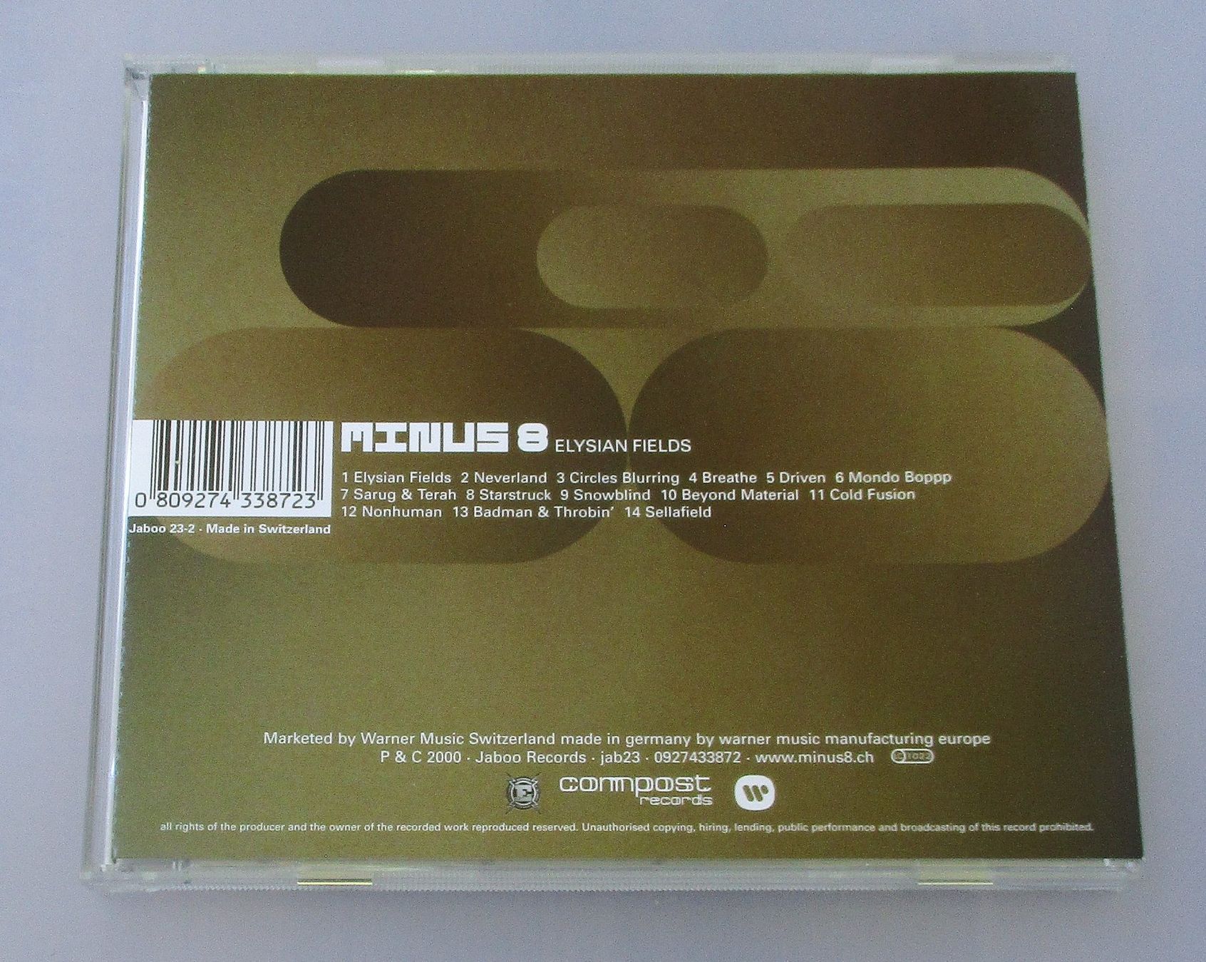CD: MINUS 8 - Elysian Fields – Usato da Wattwil venduto da Muriel11 1