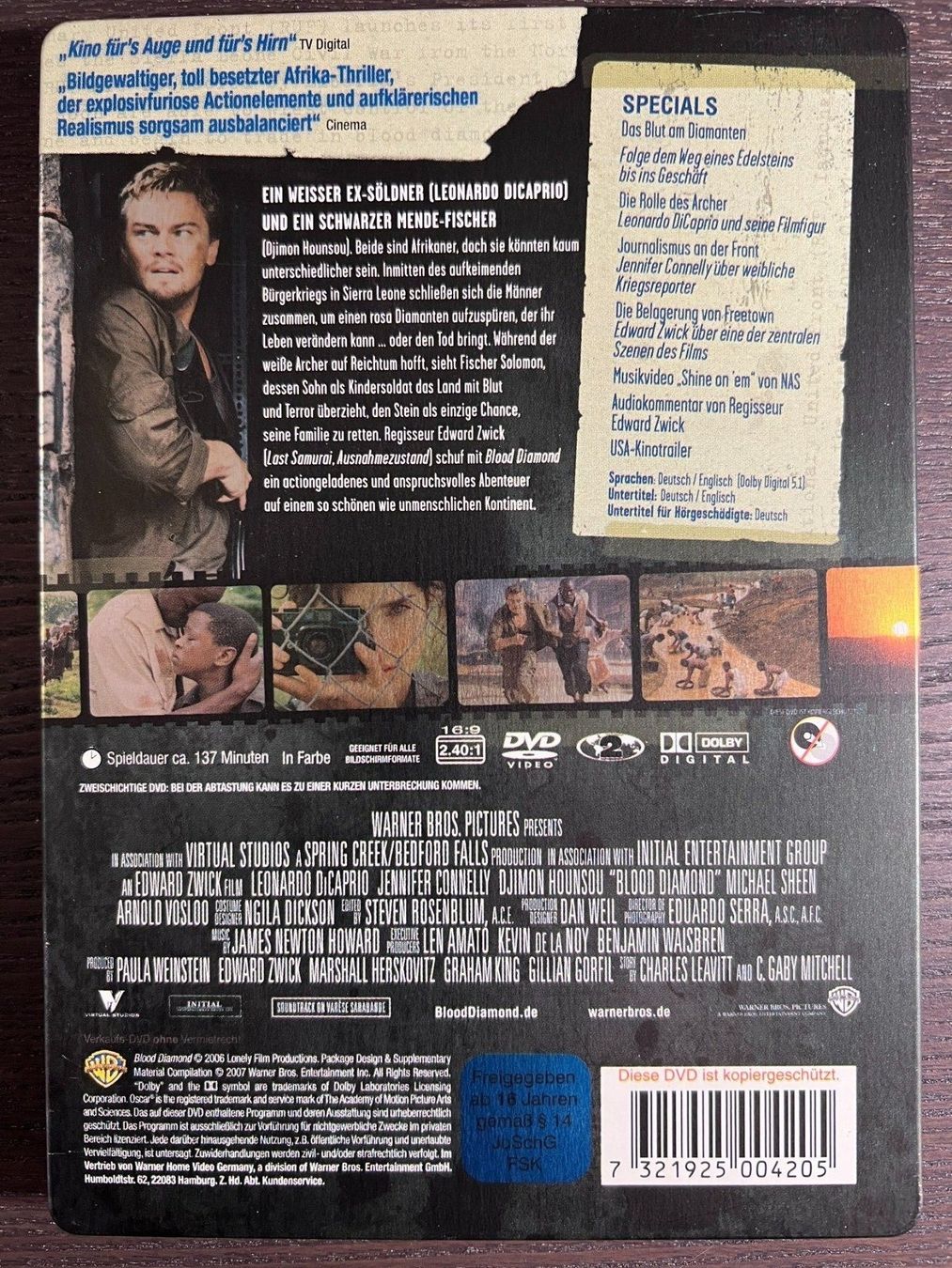 Tutti i DVDs: Blood Diamond Steelbook – Usato da Zürich venduto da FilmFreunde 1