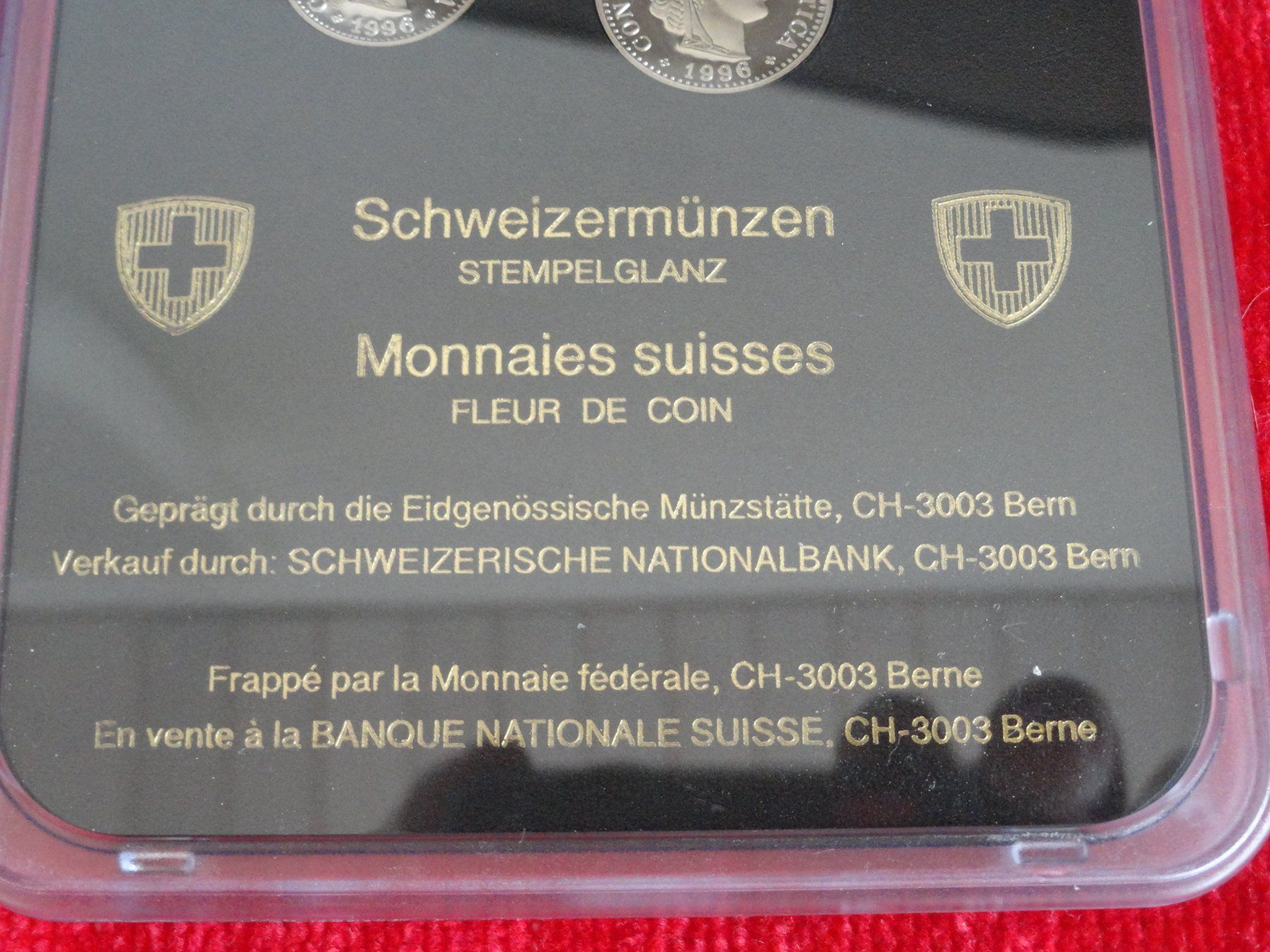 Toutes les monnaies: SCHWEIZER MÜNZSATZ IM STEMPELGLANZ 1996 – Neuf (Voir description) à Gerlafingen par Shiva_74 5