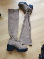 Overknees Wildleder Optik