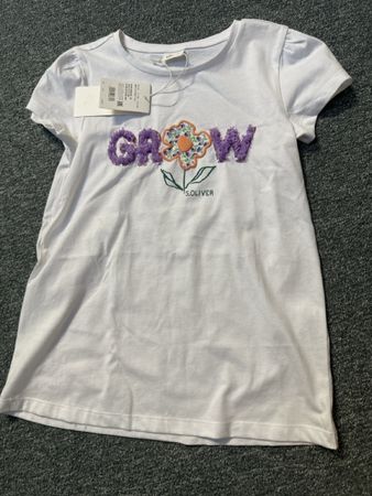 T-Shirt weiss mit Aufdruck GROW Gr 140