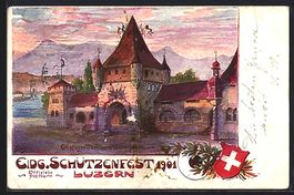 Litho Luzern, Eid. Schützenfest 1901, E