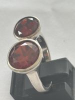 Ring Silber 925 mit Granat Doppelstein L.UMANI guter Zustand