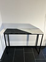Moderner Konsolentisch mit Marmorplatte, Schwarz/Weiss