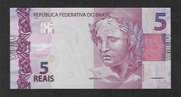Brasil  5 Reais  2010  Bankfrisch