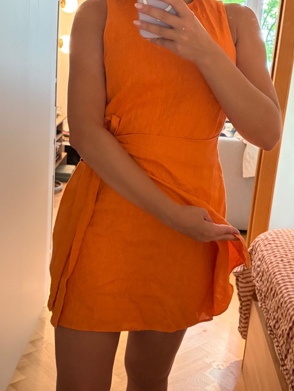 Mango Kleider: MANGO 100% linen orange dress size S – Neu (gemäss Beschreibung) aus Zürich von mon_ht6w 2