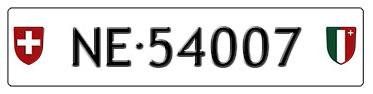 Schilder: Plaque auto NE 54007 – Neu (gemäss Beschreibung) aus Boudevilliers von ENCHERES-PLAQUES-NE