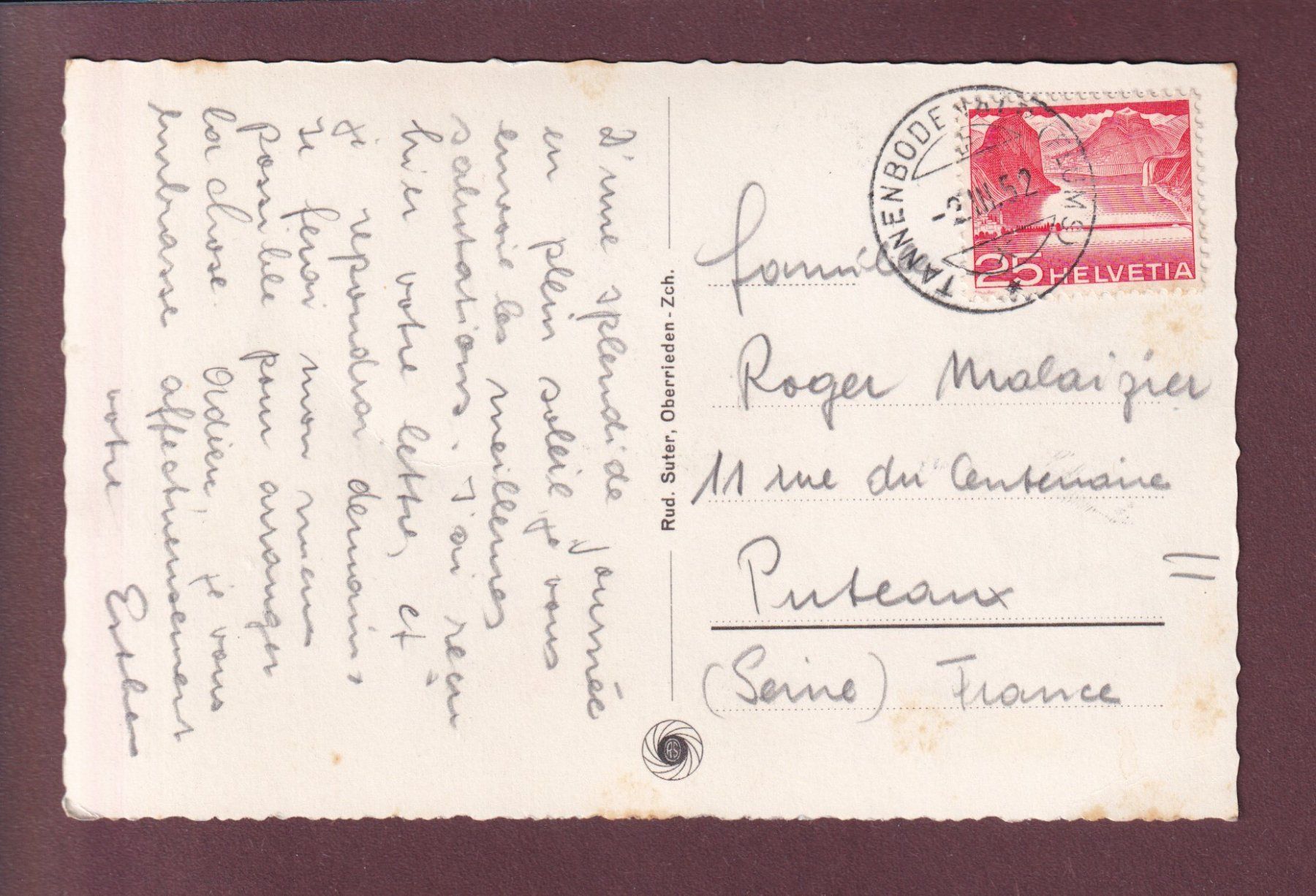 Cartoline postali: FLUMSERBERGEN - Sichelkamm – Usato da Pully venduto da nicecards 1