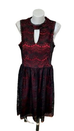 ANNA FIELD Spitzenkleid Midikleid Gr. 42