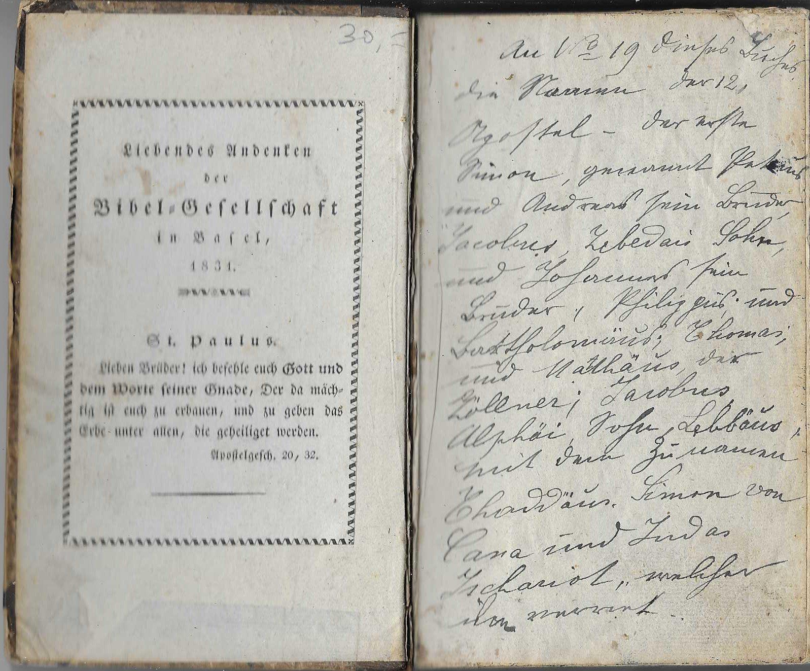 Livres: Neues Testament von 1828 – D'occasion à Flims - Dorf par Stagediver 1