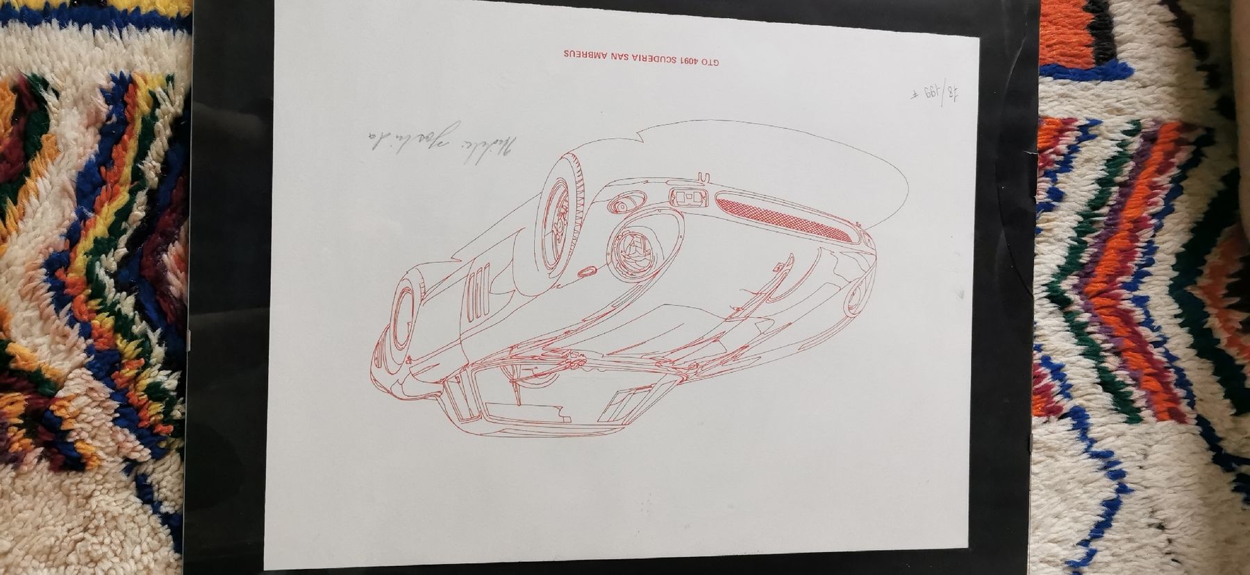 Grafica & Litografie: Prototype lithographie SIGNÉ LE Hideki Yoshida FERRARI – Usato da Vésenaz venduto da Angela.C3 1