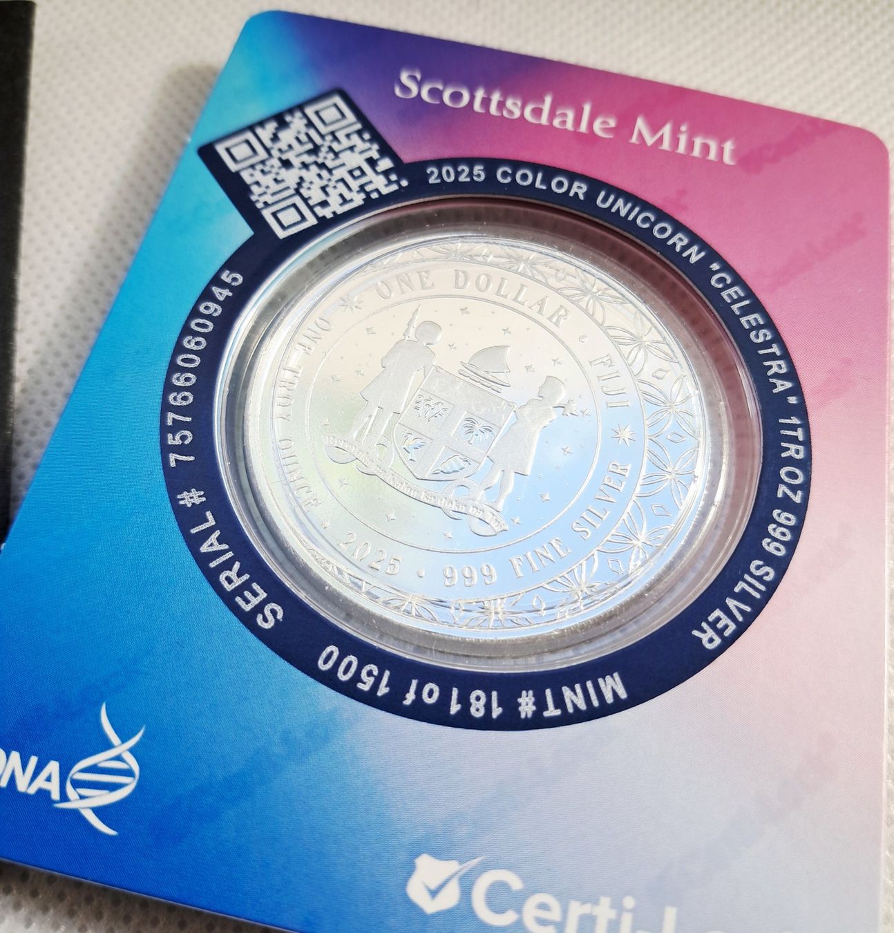 Tutti le monete: 1 OZ Silber Unicorn Celestra 2025 – Nuovo e nell'imballaggio originale da Weinfelden venduto da shopping-island 2