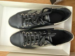 Emporio Armani Damen Sneaker schwarz Gold Details Grösse 38