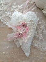 Geschenk Herz Shabby Chic Muttertag Geburtstag Liebe Spitze