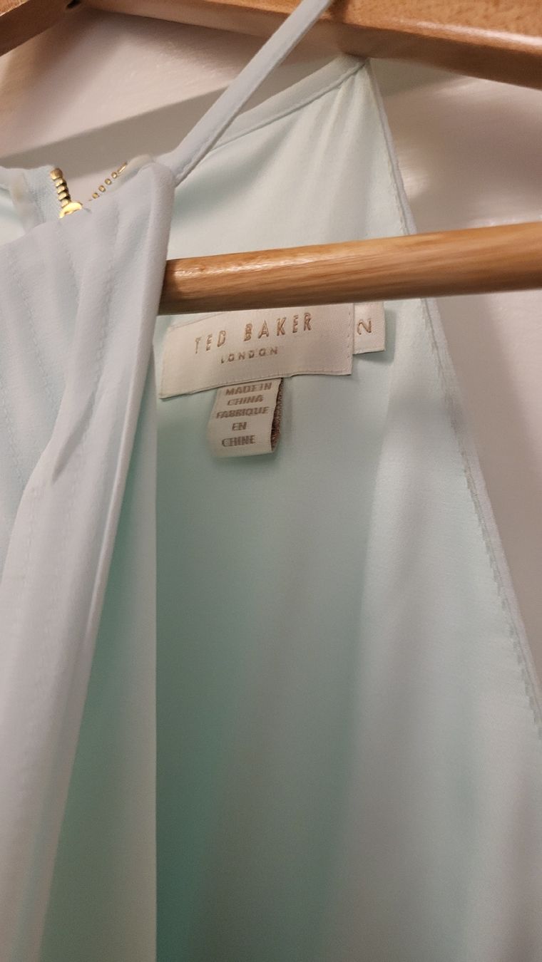 Ted Baker Vestiti: Ted Baker Blue Pleat Dress Size 2 – Nuovo (secondo la descrizione) da Zürich venduto da tkind 2