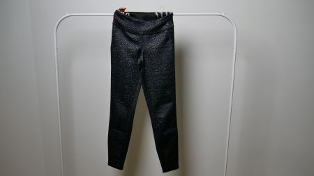 H&M Sportleggings Tights Fischschuppen Glitzer schwarz bunt