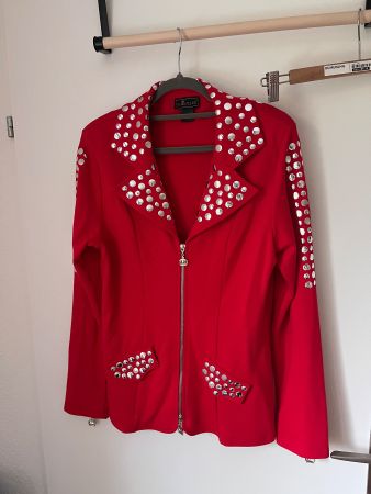 Jacke mit viel coole details rot
