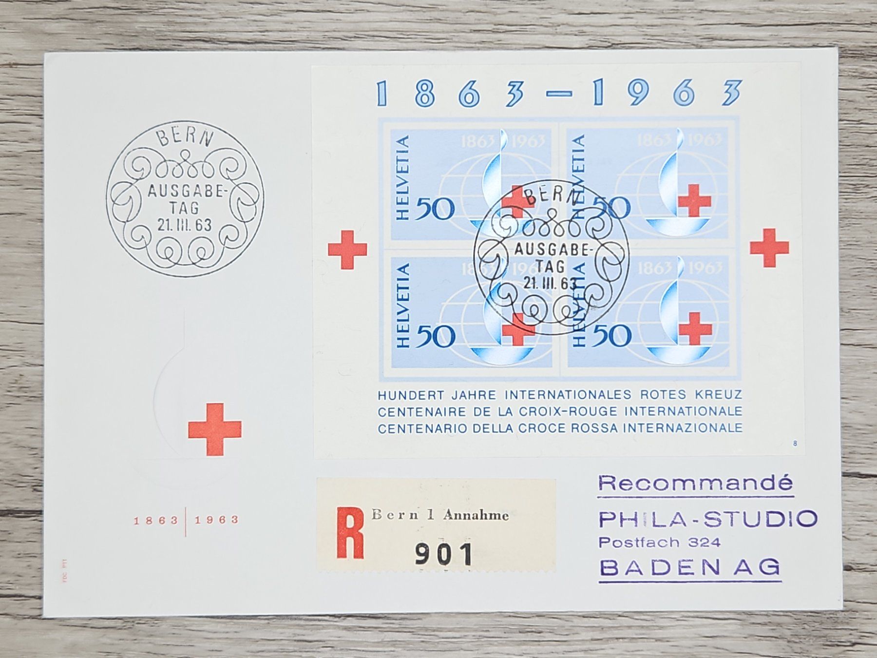Tutti i francobolli: CL17 Enveloppe + Timbre Suisse 1963 – Usato da Cousset venduto da Patrick_Collections