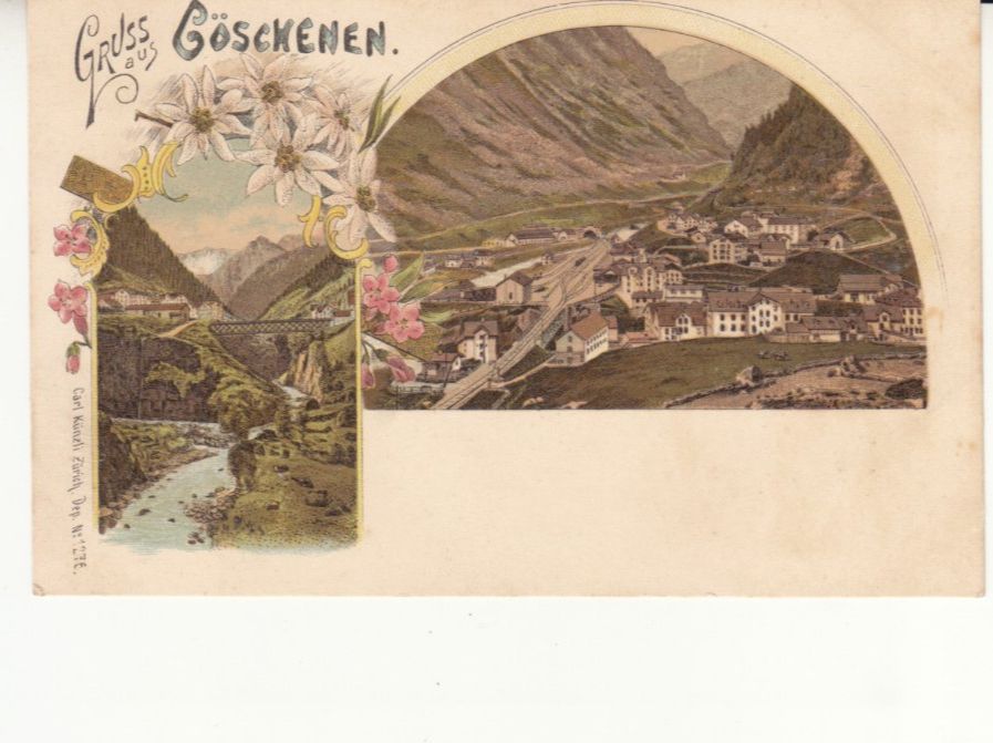 Cartoline postali: Göschenen ca. 1900 – Usato da Bürglen TG venduto da StampGraf