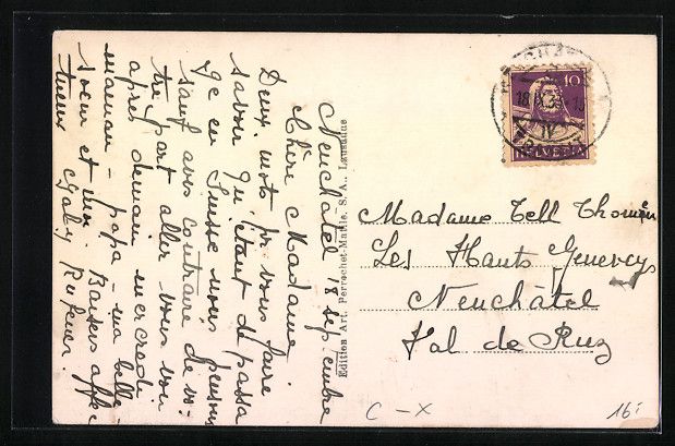 Cartes postales: Neuchâtel, La Tour St. Jacques, Faubour – D'occasion à Berlin par bartko-reher 1