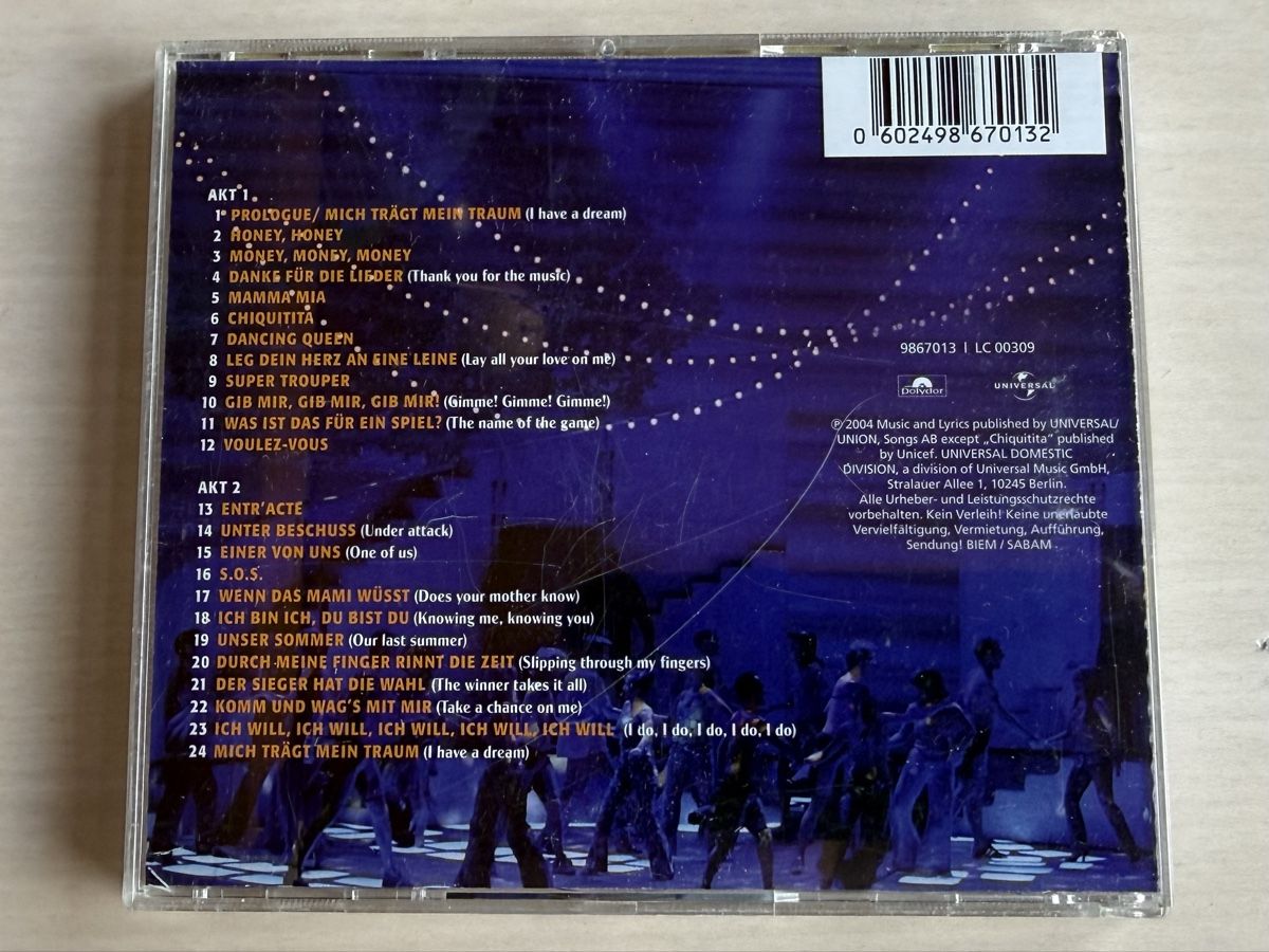 CD: Mamma Mia das Musical CD Originalversion Deutsche Ausgabe – Usato da Oberried Brienz venduto da Chyara 1