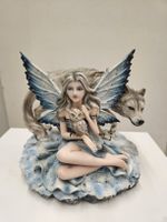 Elfe mit Wolf und Eule 29x30cm