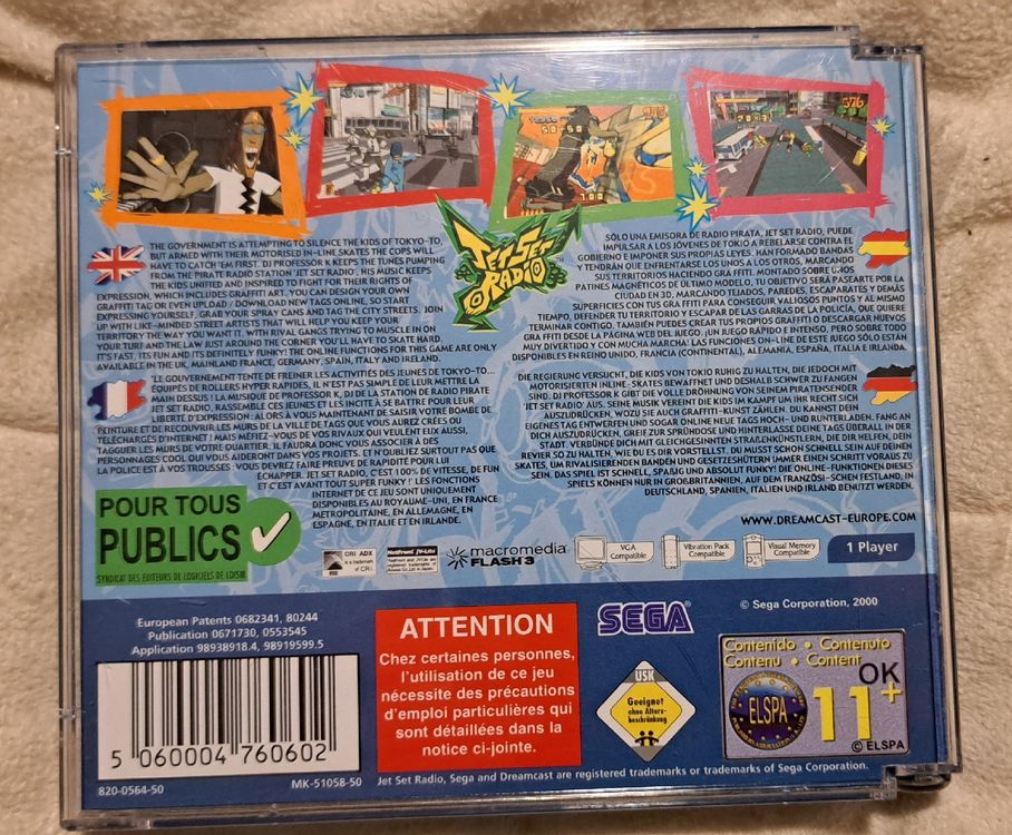 Jet Set Radio – Dreamcast – Complet – Boîte abîmée - Jeux vidéo
