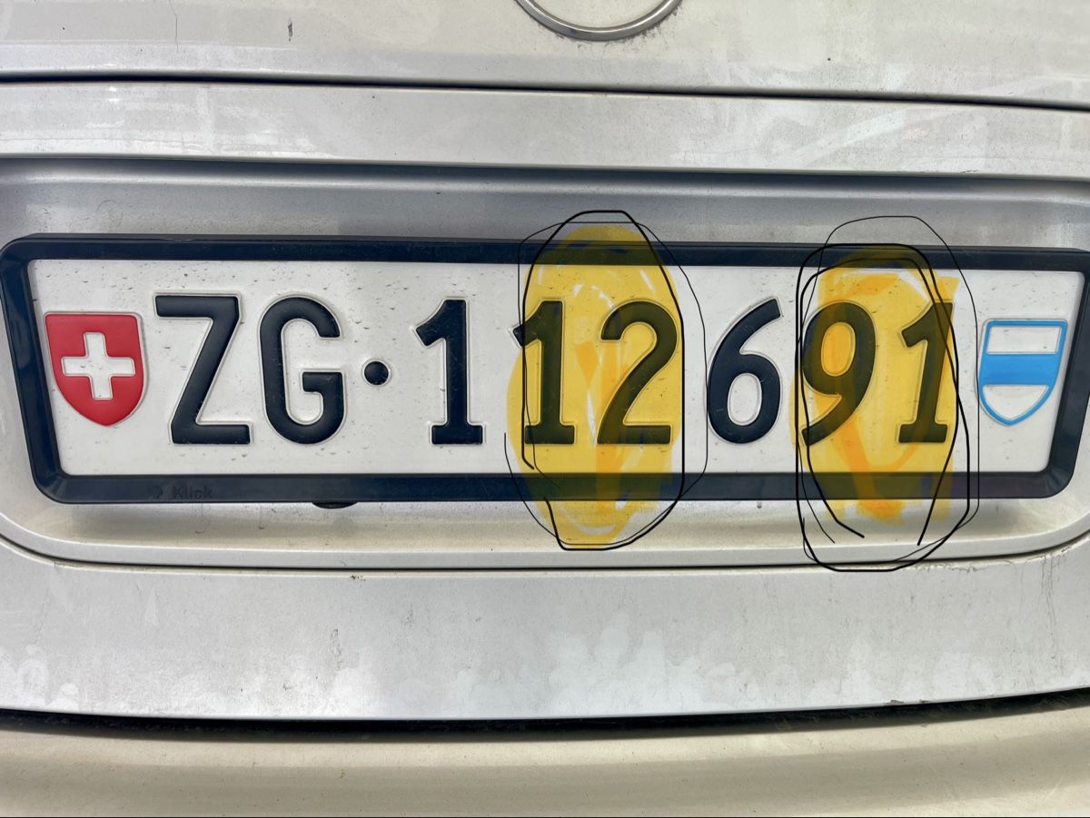 Insegne: Nummernschild ZG 112691 – Nuovo (secondo la descrizione) da Walchwil venduto da Kultorix