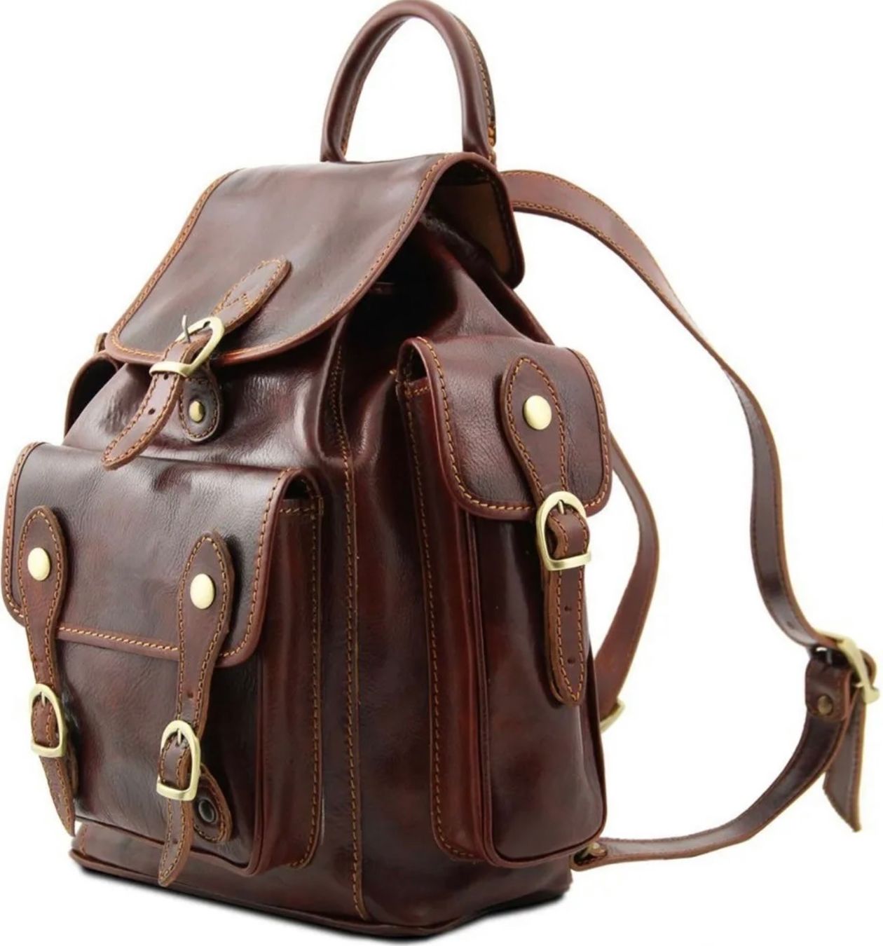 Zaini: Lederrucksack Firenze - Farbe: Braun – Nuovo e nell'imballaggio originale da Wittenbach venduto da WWW.DRILUBAGS.CH 2
