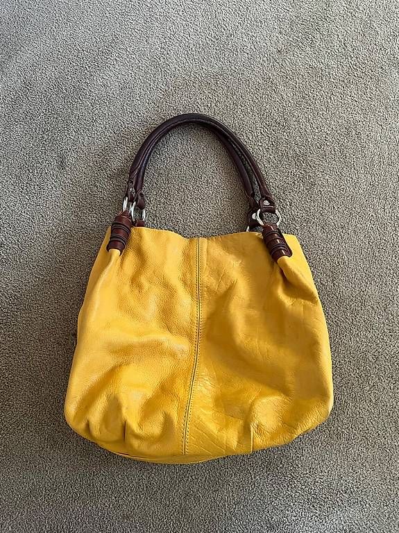 Taschen für Damen: Echtledertasche Senfgelb – Gebraucht aus Wangs von MiStGoPe