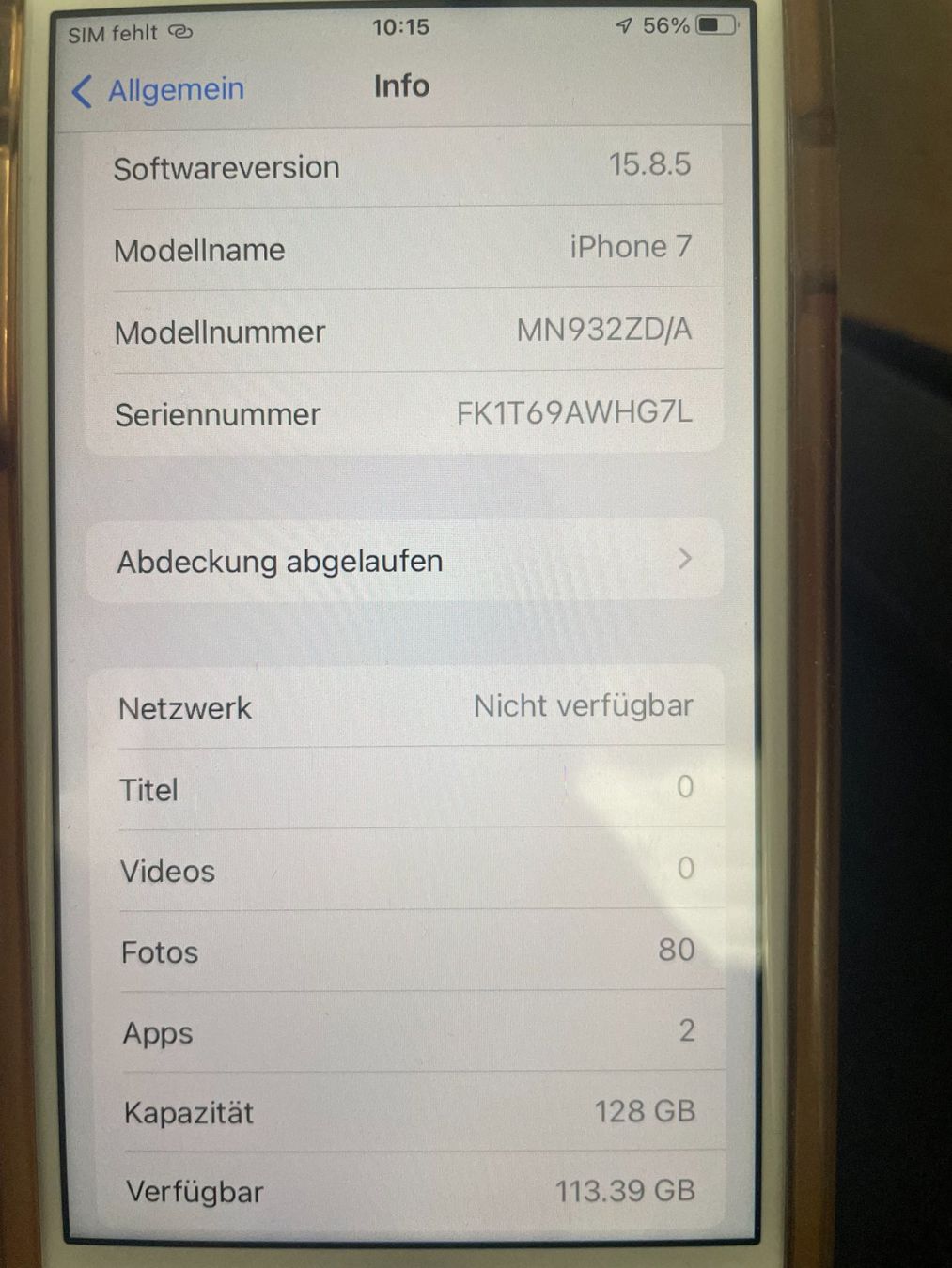 Apple Telefoni cellulari / Smartphones: iPhone 7 128GB Silber – Usato da Zell ZH venduto da johsu79 1