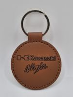 💚 Kawasaki Ninja Schlüsselanhänger Leder & Lasergravur