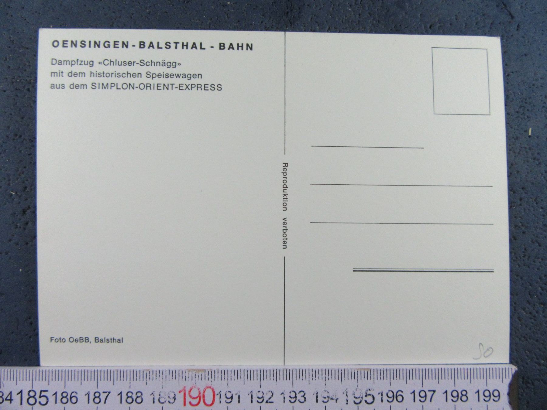 Cartoline postali: DAMPFZUG CHLUSER-SCHNÄGG BASLSTHAL SO AK – Usato da Ettingen venduto da Hausi4711 1