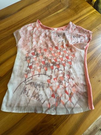 TAIFUN super schönes T-Shirt Lachs/Apricot Grösse S